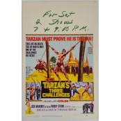 Tarzan's Three Challenges - Original 1963 MGM Window Card